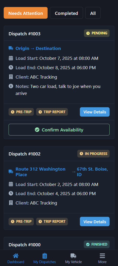Pilot Car Pros drivers, roles & compliance driver mobile screen
